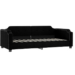 vidaXL Lit de repos sans matelas noir 90x200 cm tissu