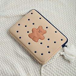 Avis Universal 13 pouces Cartoon Point Case Cute Korean Cute Bear Protective Cover Laptop iPad Pro Storage Sleeve Inside Pocket | Cosmetic Bag Case