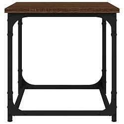 Maison Chic Table d'appoint | Table Basse Chêne marron 40x40x40 cm Bois d'ingénierie -GKD57421 pas cher