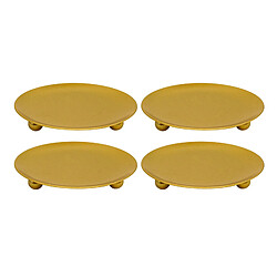 4x Fer Bougeoir Plaque Bougeoir Table Stand Décor De Noël Noir