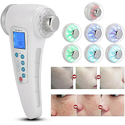 Chrono Instrument Nettoyage Facial, Dispositif Anti-Vieillissement Massage à Haute FréQuence Massage éLectronique Nettoyage de Pore Ultrasonique Beaute Photon,Blanc pas cher