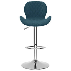 Avis vidaXL Tabourets de bar lot de 2 bleu velours