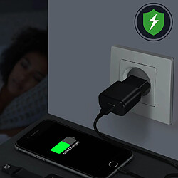 Acheter Chargeur Secteur USB 1A Charge sécurisée Câble USB Type C 1.2m Forever Noir