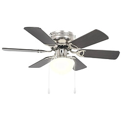 Acheter vidaXL Ventilateur de plafond orné avec lumière 82 cm Marron foncé