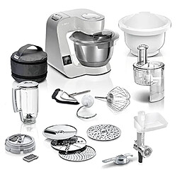 Bosch MUM5 MUM5XL72 Robot Pâtissier 3.9L 1000W 76dB 7 Vitesses Hachoir Planétaire Plastique Acier Inoxydable Blanc