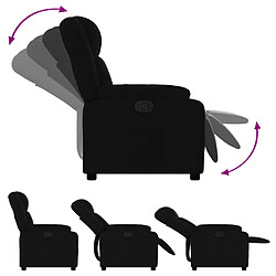 Avis vidaXL Fauteuil inclinable Noir Tissu