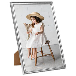 vidaXL Collage de cadres photo 3 pcs de mur table Argenté 70x90 cm MDF