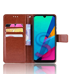 Wewoo Housse Coque Étui en cuir à rabat horizontal rétro Crazy Horse Texture pour Huawei Y5 2019avec support et fentes cartes et cadre photo marron pas cher