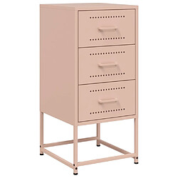 vidaXL Table de chevet rose 36x39x78 cm acier