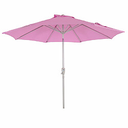 Decoshop26 Parasol de jardin Ø 3m inclinable polyester/aluminium 5kg lilas 04_0003887