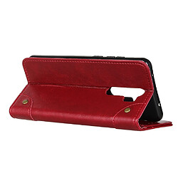 Wewoo Housse Coque Pour OPPO A9 2020 Etui à rabat horizontal en cuir avec boucle de cuivre et texture supportfentes cartes et portefeuille Vin Rouge pas cher