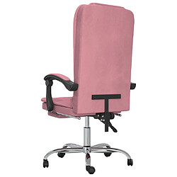 Acheter vidaXL Fauteuil de massage inclinable de bureau Rose Velours