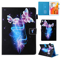 Etui en PU avec porte-carte papillon pour votre Apple iPad 10.2 (2019)/Air 10.5 pouces (2019)/Pro 10.5 pouces (2017)