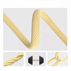 Cable Type-C Charge Rapide 3A Nylon Renforce Jaune 1m Pour iPhone 8 / X / XR / 11 / 12 / 13 / SE 2022 Little Boutik®