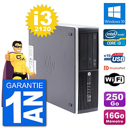 PC HP Compaq Pro 6300 SFF Intel i3-2120 RAM 16Go Disque 250Go Windows 10 Wifi - Occasion