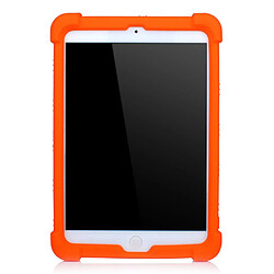 Coque en silicone Souple avec béquille orange pour votre Apple iPad Mini 3/iPad Mini 2/iPad Mini