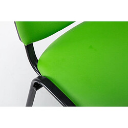 Acheter Decoshop26 Chaise visiteur assise rembourrée en synthétique vert BUR10073