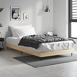 vidaXL Cadre de lit sans matelas chêne sonoma 100x200 cm 