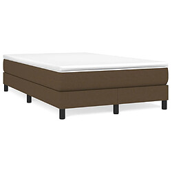 vidaXL Sommier à lattes de lit avec matelas Marron foncé 120x200 cm