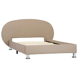 Maison Chic Lit adulte - Lit simple Cadre de lit,Structure du lit Contemporain Cappuccino Similicuir 100 x 200 cm -MN67793