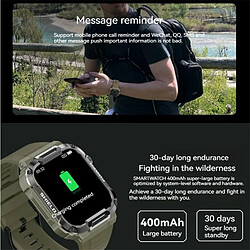 Avis Mk66 Montre Intelligente Extérieure Bluetooth Appel Musique Jouer Moniteur De Fréquence Cardiaque Santé Sport Bracelet Noir