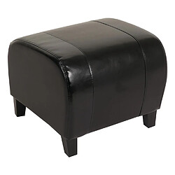 Avis Mendler Tabouret pouf cuir EMMEN, 39x45x47cm ~ noir