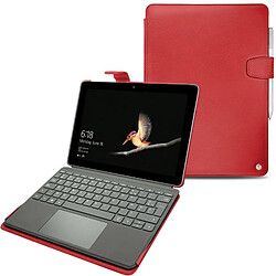 Housse cuir Microsoft Surface Go - Seconde peau - Rouge troupelenc ( Pantone #AB191A ) - NOREVE