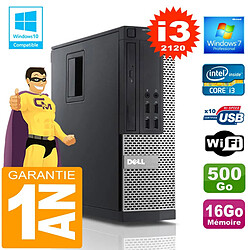 PC DELL 990 SFF Core I3-2120 Ram 16Go Disque 500 Go Wifi W7 - Occasion