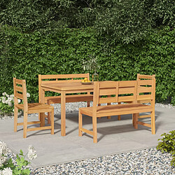 vidaXL Ensemble à manger de jardin 5pcs Bois de teck massif