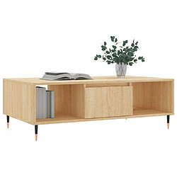 Avis Maison Chic Table basse,Table Console Table d'appoint, Table pour salon chêne sonoma 104x60x35 cm bois d'ingénierie -MN44960