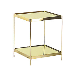 Beliani Table appoint dorée 41 x 41 x 50 cm ALSEA