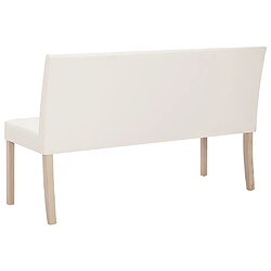 Avis Helloshop26 Banquette pouf tabouret meuble banc 139 cm crème synthétique 3002077