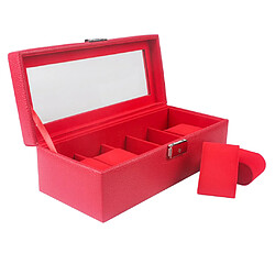 Avis Watch Box 5 Mens Watch Organizer Bijoux Présentoir Rouge