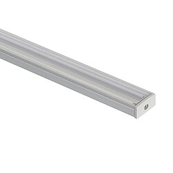 Ledkia Profilé Aluminium Encastrable avec Capot Continu pour Double Ruban LED jusqu'à 18mm Capot transparent 6 m