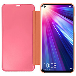 Avizar Housse Honor View 20 Étui Miroir Clapet translucide Stand Vidéo rose gold pas cher