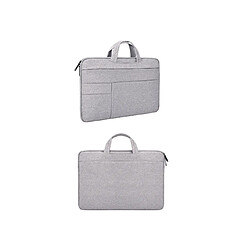 13,3 pouces étanche et résistant à l'usure pour ordinateur portable Sacoche pour ordinateur portable multi-fonction Sac avec doublure Petit sac-Gris