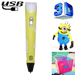 Yonis Imprimante 3D Stylo Magique Pour Artistes Stylo Imprimante 3D Portatif USB Bleu Pour Artistes Et Créatifs Jaune YONIS