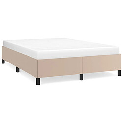 Maison Chic Lit adulte - Lit simple Cadre de lit,Structure du lit Contemporain Cappuccino 140x200 cm Similicuir -MN77093