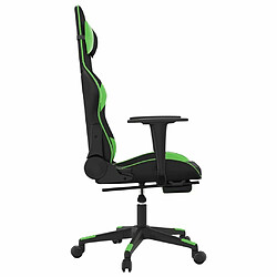 Acheter Maison Chic Chaise de jeu, Chaise gaming avec repose-pied, Fauteuil gamer,Chaise de Bureau Noir et vert Similicuir -GKD91108