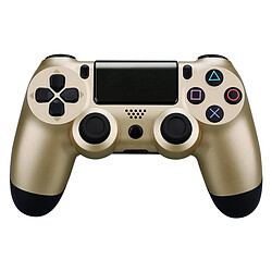 Manette PS4 Sans Fil Bluetooth Double Shock Or