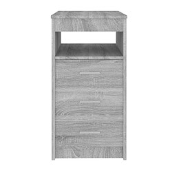 Acheter vidaXL Armoire à tiroirs Sonoma gris 40x50x76 cm Bois d'ingénierie