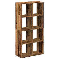 vidaXL Étagère séparatrice de pièce vieux bois 69,5x29x137,5 cm