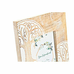 Cadre photo DKD Home Decor Blanc Marron Bois Verre Bois de manguier Arbre Indien 20 x 2 x 25,5 cm