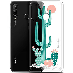 Caseink Coque Pour Huawei P30 Lite (6.2 ) [Gel HD Collection Petits Grains ? Design A l'Ombre des Cactus - Souple - Ultra Fin - Imprimé en France]