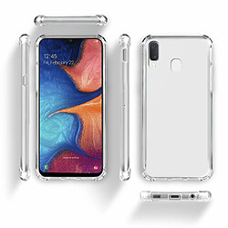 Moozy Coque en silicone anti-choc pour Samsung A20e - Coque de téléphone transparente et transparente en TPU souple