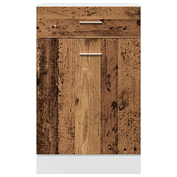 Avis vidaXL Armoire de plancher à tiroir vieux bois 50x46x81,5 cm