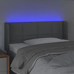 Acheter Maison Chic Tête de lit scandinave à LED,meuble de chambre Gris clair 83x16x78/88 cm Tissu -MN18652