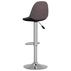 Acheter vidaXL Tabourets de bar lot de 2 taupe tissu