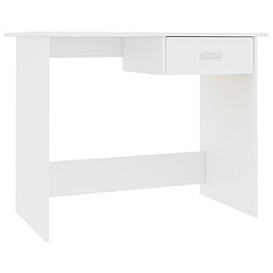 vidaXL Bureau Blanc 100 x 50 x 76 cm Bois d'ingénierie