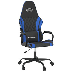 Maison Chic Chaise de jeu, Chaise gaming de massage, Fauteuil gamer d'ordinateur,Chaise de Bureau Noir et bleu Similicuir -GKD49657